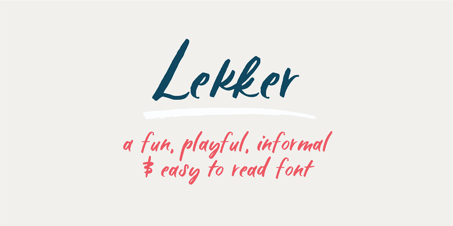 Example font Lekker #1